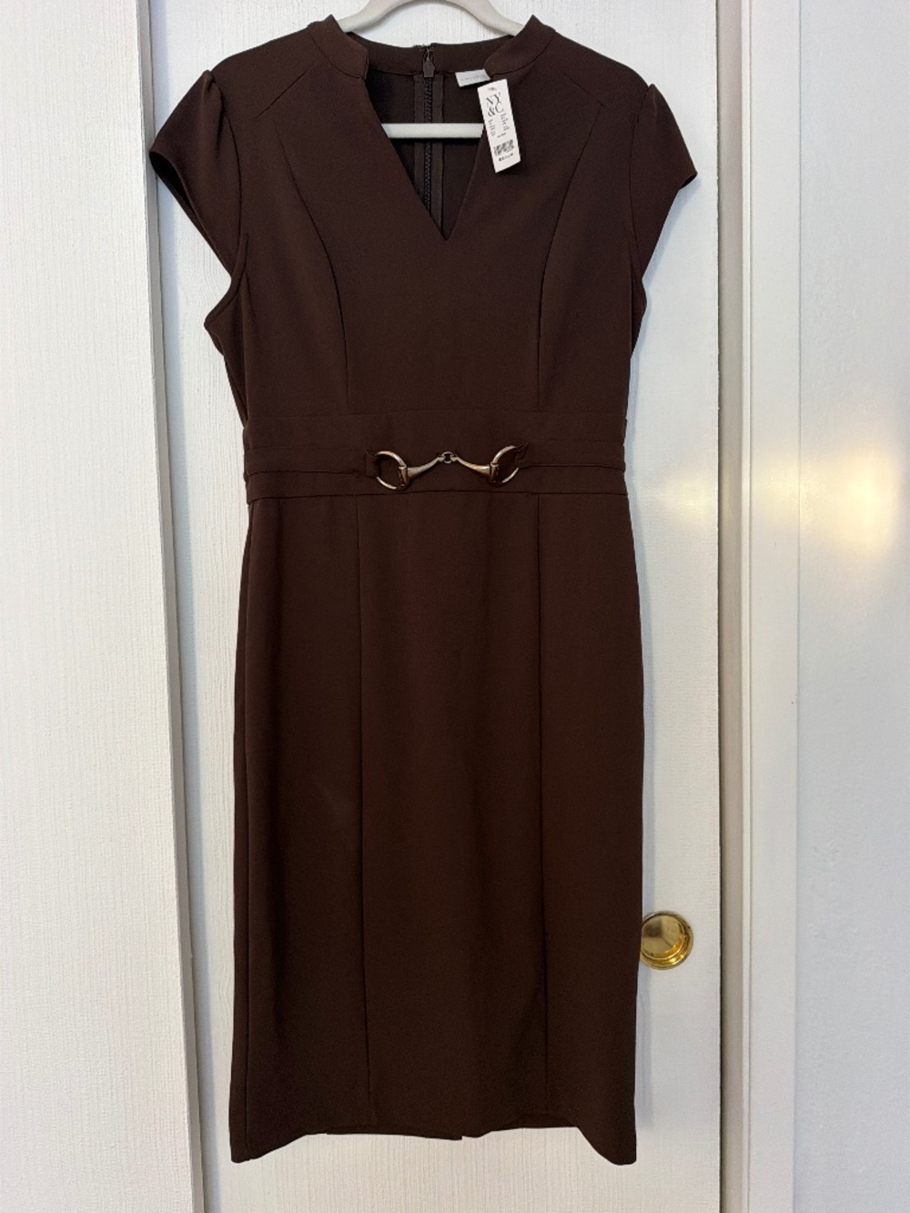 New York & Company Brown Midi Dress Size Medium NWT